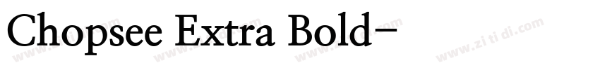 Chopsee Extra Bold字体转换